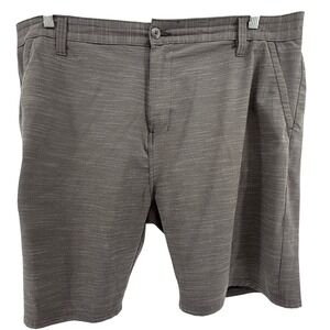 Burnside Men Gray Textured Performance Shorts Size 40 Golf Outdoors Dadcore